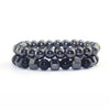 Wholesale Handmade Stainless Steel Bracelet With Black Onyx Tiger Eye Stone Black Gallstone Cross For Men