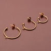 Wholesale Handmade Stainless Steel Cshaped Earrings With Electroplating Treatment