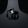 Wholesale Handmade Stainless Steel Geometric Ring Material Accessories With Embossed Edge And Electroplating