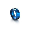 Wholesale Handmade Stainless Steel Geometric Ring Material Accessories With Embossed Edge And Electroplating