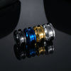 Wholesale Handmade Stainless Steel Geometric Ring Material Accessories With Embossed Edge And Electroplating