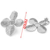 Wholesale Handmade Stainless Steel Hollow Flower Pattern Hanging Earrings Accessories With Electroplating