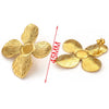 Wholesale Handmade Stainless Steel Hollow Flower Pattern Hanging Earrings Accessories With Electroplating