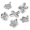 Wholesale Handmade Stainless Steel Hollow Flower Pattern Hanging Earrings Accessories With Electroplating