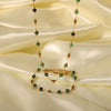 Wholesale Handmade Stainless Steel Natural Stone Jewelry With Flat Bead Pattern And Cross Chain For Women