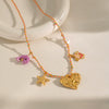 Wholesale Handmade Stainless Steel Starfish Pendant Rope Necklace For Women In Ins Style