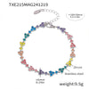 Wholesale Handmade Stainless Steel Zircon Inlaid Light Luxury Clavicle Necklace And Bracelet Electroplated