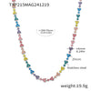 Wholesale Handmade Stainless Steel Zircon Inlaid Light Luxury Clavicle Necklace And Bracelet Electroplated