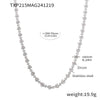 Wholesale Handmade Stainless Steel Zircon Inlaid Light Luxury Clavicle Necklace And Bracelet Electroplated
