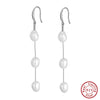 Wholesale Handmade 925 Sterling Silver Earrings With Natural Freshwater Pearl Baroque Retro Style