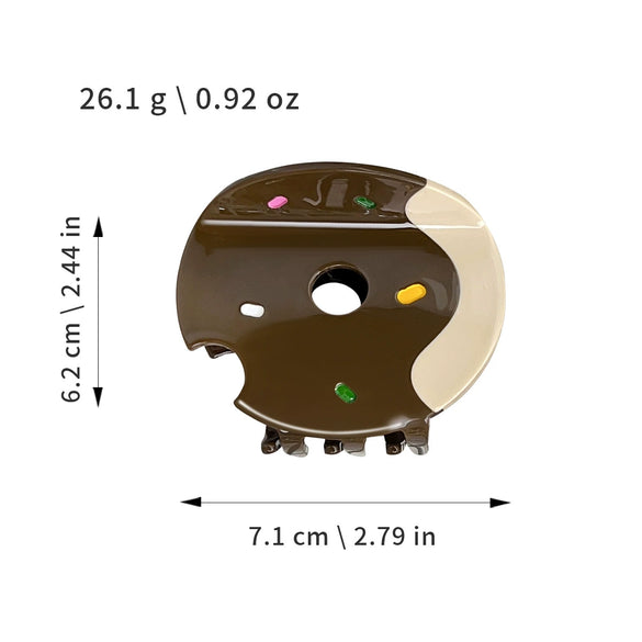 Wholesale Handmade Sweet Fruit Donut Shaped Acetic Acid Hair Grab Clip For Women