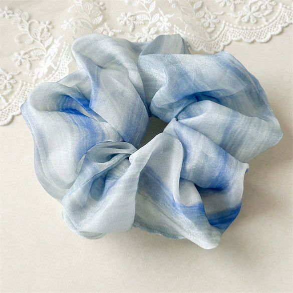 Wholesale Handmade Tiedye Chiffon Hair Ring For Women And Girls
