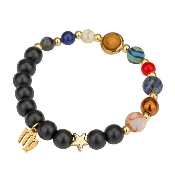 Wholesale Handmade Unisex Beaded Bracelet With Stainless Steel Stone Alloy And Geometric Pendant