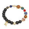Wholesale Handmade Unisex Beaded Bracelet With Stainless Steel Stone Alloy And Geometric Pendant