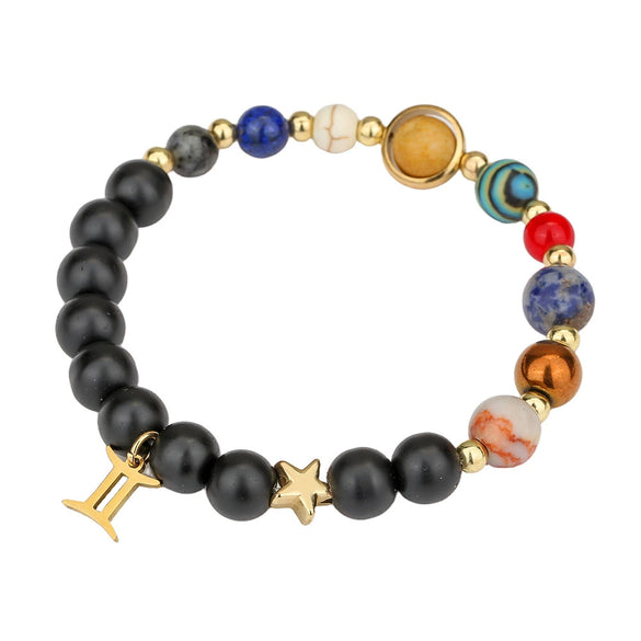 Wholesale Handmade Unisex Beaded Bracelet With Stainless Steel Stone Alloy And Geometric Pendant