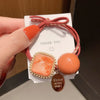 Wholesale Handmade Vintage Hair Accessories For Female Rubber Band Amber Hair Rope Crystal Hair Band And Large Intestine Hair Ring