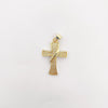 Wholesale Handmade Vintage 18K Gold Electroplated Copper Cross Pendant Jewelry Parts