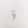 Wholesale Handmade Vintage 18K Gold Electroplated Copper Cross Pendant Jewelry Parts