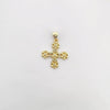 Wholesale Handmade Vintage 18K Gold Electroplated Copper Cross Pendant Jewelry Parts