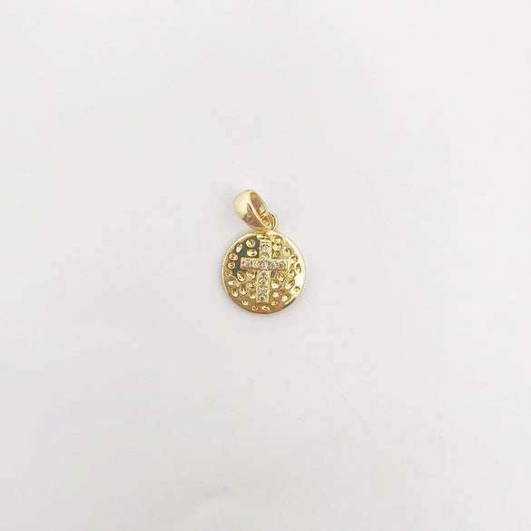 Wholesale Handmade Vintage 18K Gold Electroplated Copper Cross Pendant Jewelry Parts