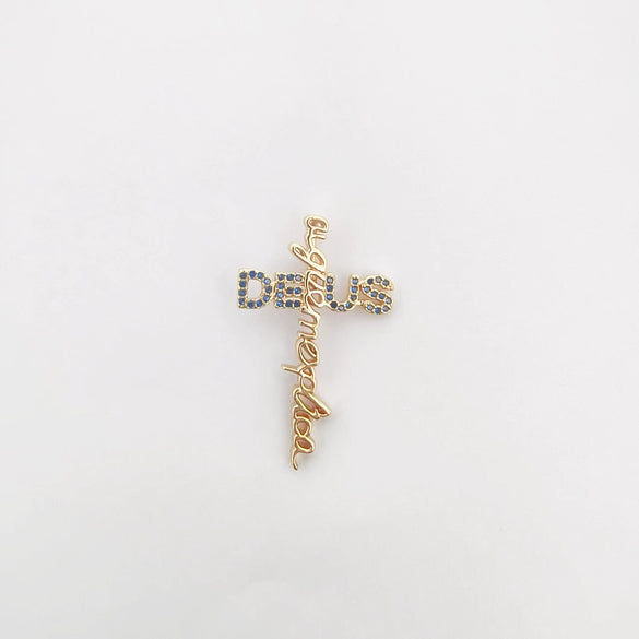 Wholesale Handmade Vintage 18K Gold Electroplated Copper Cross Pendant Jewelry Parts