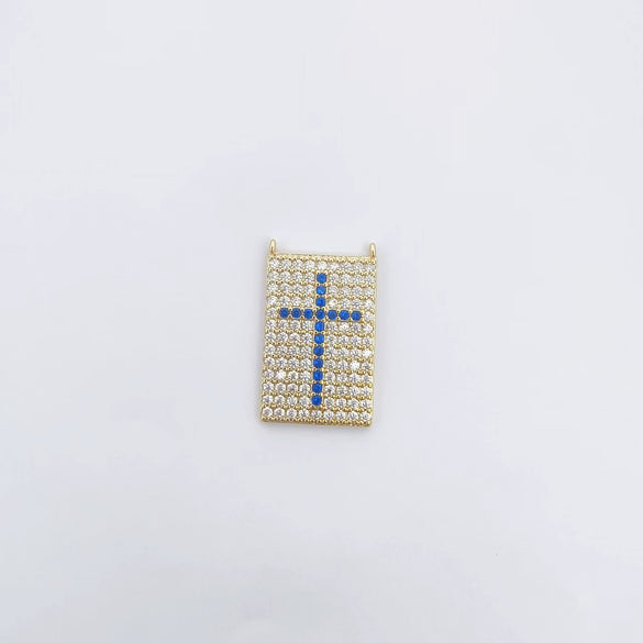 Wholesale Handmade Vintage 18K Gold Electroplated Copper Cross Pendant Jewelry Parts