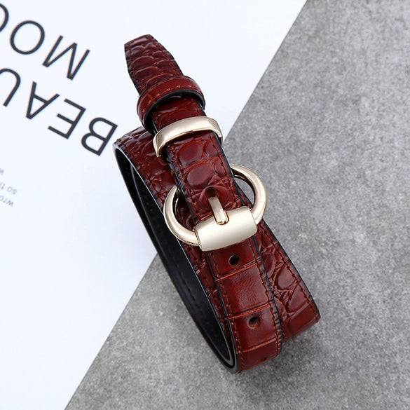 Wholesale Handmade Vintage Women's Genuine Crocodile Leather Belt