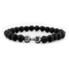 Wholesale Handmade Volcanic Stone And Alloy Dumbbell Style Unisex Energy Bracelet
