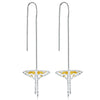 Wholesale Handmade Women Jewelry Set With S925 Sterling Silver Kite Shaped Ring Earrings And Necklace 18K Gold Plated
