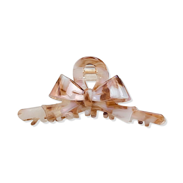 Wholesale Handmade Women's Acetic Acid Heavy Industry Bow Grip Hair Clip Mori Geometric Style