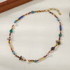 Wholesale Handmade Women's Geometric Style Necklace With Limestone Rice Beads Shoushan Stone And Natural Freshwater Pearl