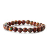 Wholesale Handmade Wood Beads Bracelet With Geometric Pattern