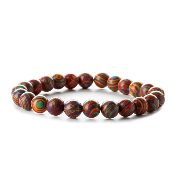 Wholesale Handmade Wood Beads Bracelet With Geometric Pattern