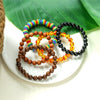 Wholesale Handmade Wood Beads Bracelet With Geometric Pattern