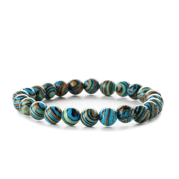 Wholesale Handmade Wood Beads Bracelet With Geometric Pattern