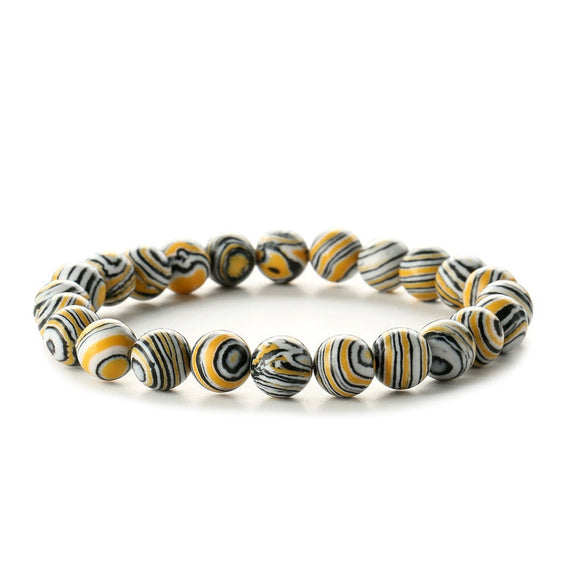 Wholesale Handmade Wood Beads Bracelet With Geometric Pattern