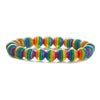 Wholesale Handmade Wood Beads Bracelet With Geometric Pattern