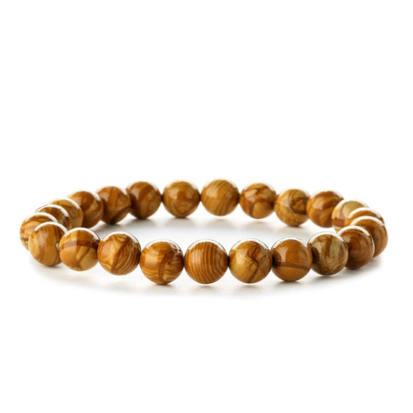 Wholesale Handmade Wood Beads Bracelet With Geometric Pattern