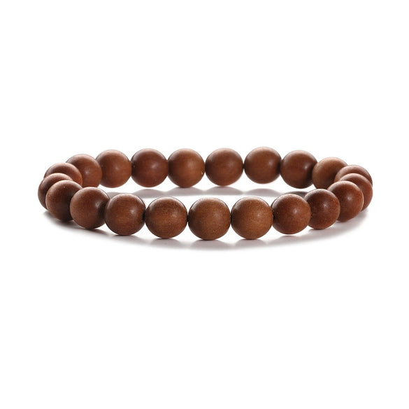 Wholesale Handmade Wood Beads Bracelet With Geometric Pattern