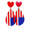 Wholesale Handmade Wood Earrings With Heart Drop Geometric Letter Number Text Patterns