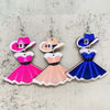 Wholesale Handmade Wooden Earrings With Cartoon Characters Geometric Animal Zodiac Patterns