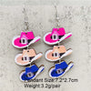 Wholesale Handmade Wooden Earrings With Cartoon Characters Geometric Animal Zodiac Patterns
