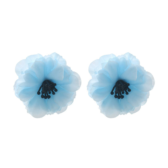 Wholesale Handmade Zinc Alloy Flower Earrings Light Luxury Style Hand Knitted