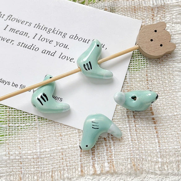 Wholesale Handpainted Ceramic Pigeon Beaded Jewelry Bracelet Necklace Accessories