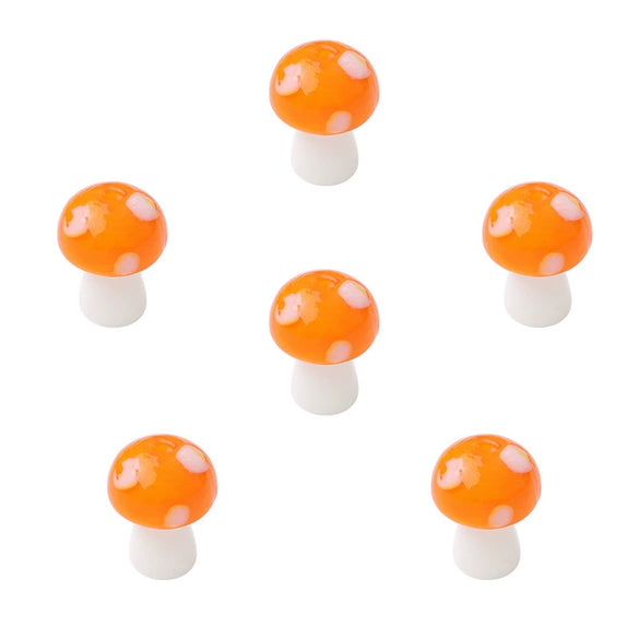 Wholesale Handpainted Glass Glaze Mushroom Beads Jewelry Earrings Necklace Bracelet Materials