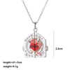 Wholesale Handpainted Handbeaded Electroplated Copper And Stainless Steel Heart Geometric Pendant Necklace For Women