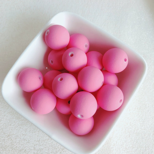 Wholesale Handpainted Rubber Round Beads For Diy Jewelry Accessories Handmade Mobile Phone Chain