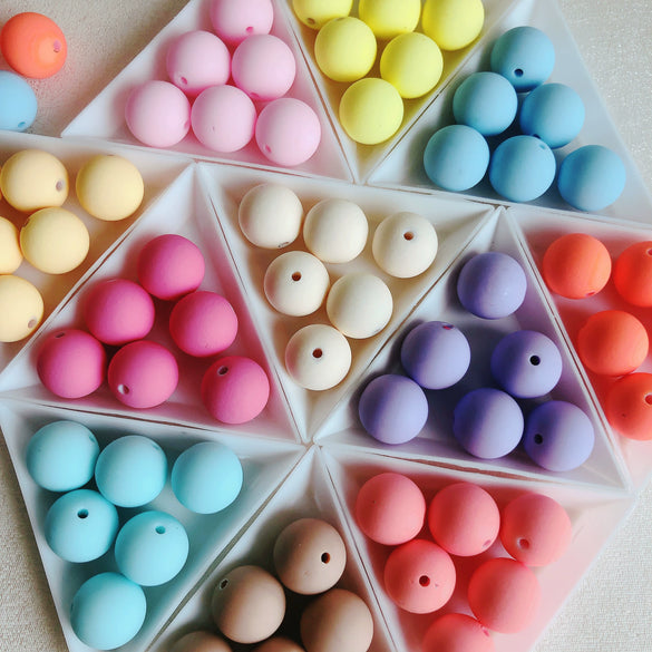 Wholesale Handpainted Rubber Round Beads For Diy Jewelry Accessories Handmade Mobile Phone Chain