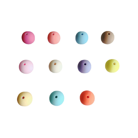 Wholesale Handpainted Rubber Round Beads For Diy Jewelry Accessories Handmade Mobile Phone Chain