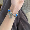 Wholesale Handpainted Stainless Steel Tree Of Life Beaded Open Bracelet Electroplated Jewelry For Women